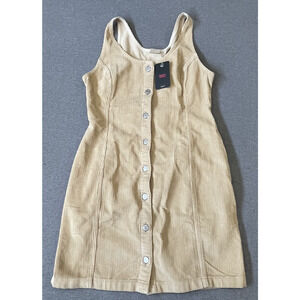 Levi's Tuli Corduroy Women Mini Dress, L 100% Cotton, Pockets, Slim fit NWT